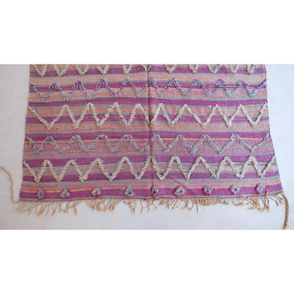 Pure wool Moroccan Kilim Berber rug 188 x 382 cm SOLD