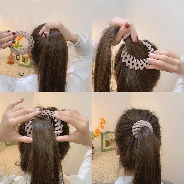 Geometric Bird Nest Elastic Hair Bubbles