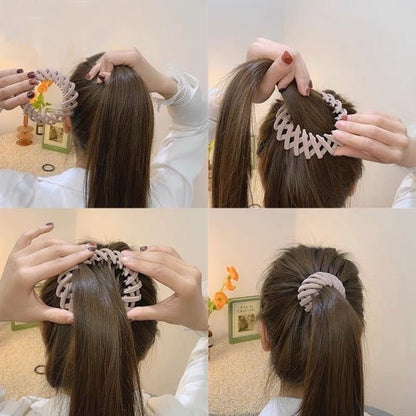Geometric Bird Nest Elastic Hair Bubbles