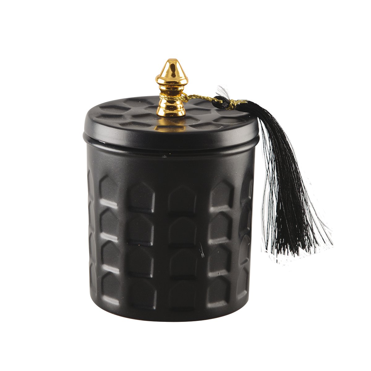 CANDLE IN MATT BLACK BOX VANILLA PERFUME 8 * 12CM