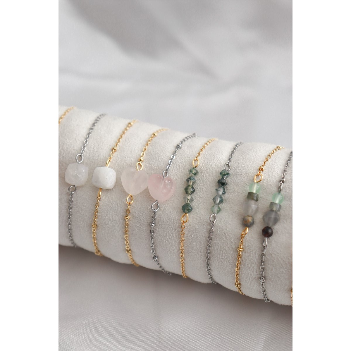 Gemstone Power Bracelet - Silver