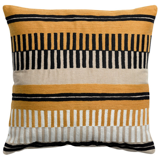 Ocher Embroidered Eden Cushion 45 x 45