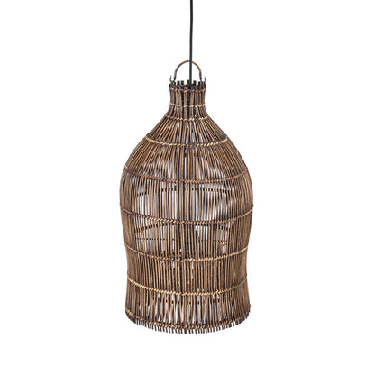 The Woven Bell Pendant - Dark Walnut - S