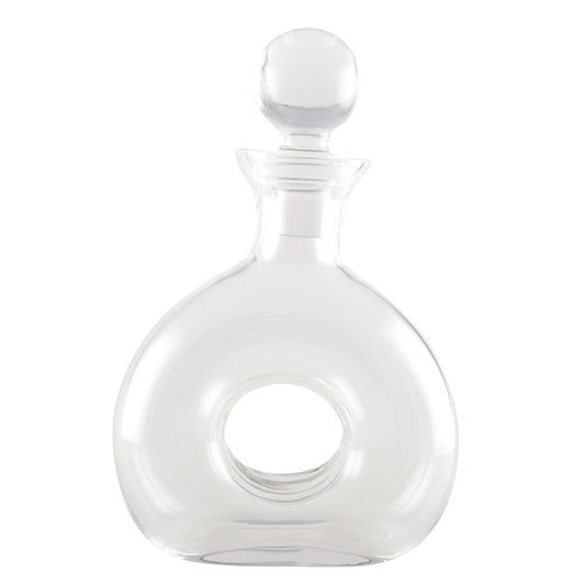 Glass whiskey carafe with 19x27.5cm hole