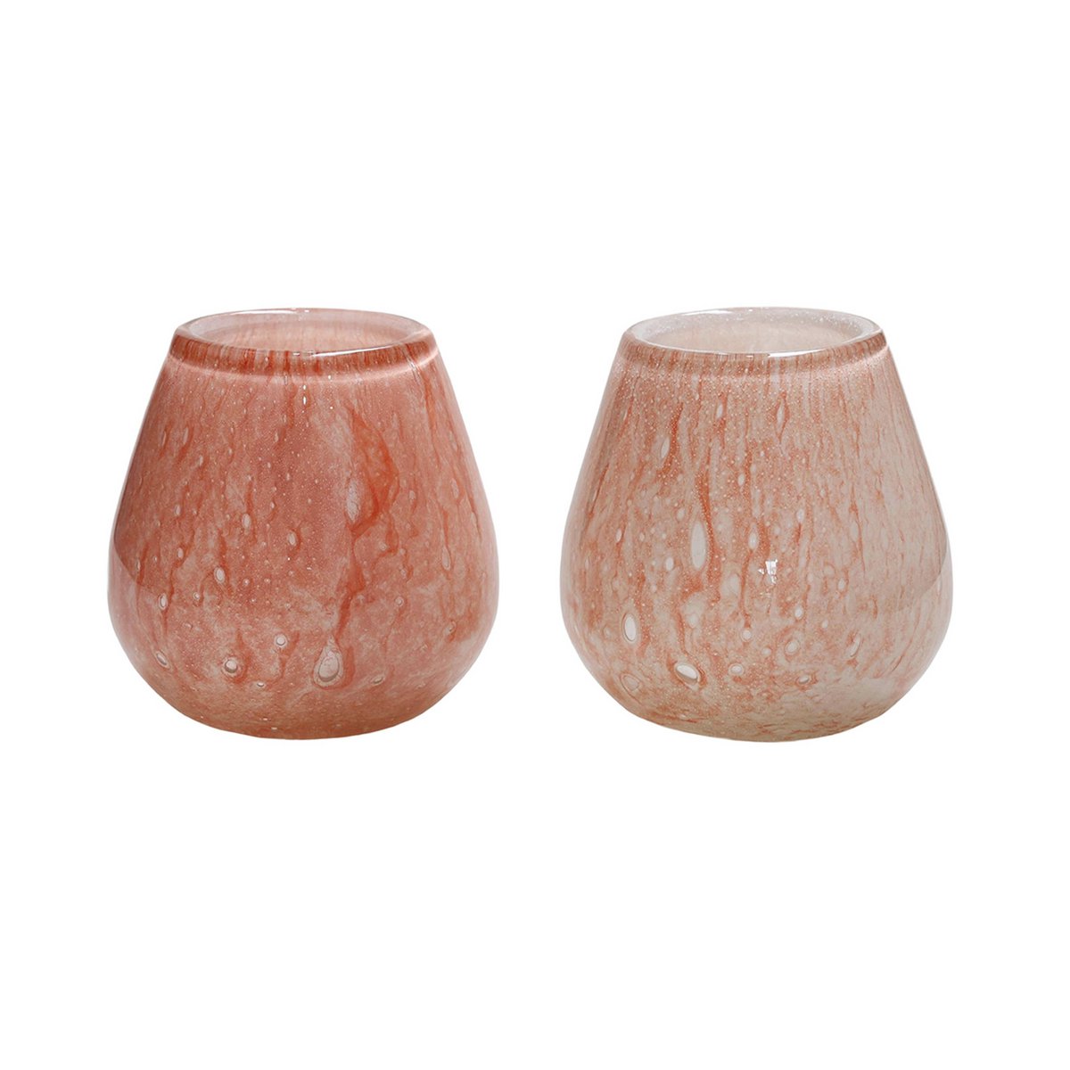 Tea light holder - Tasman Elite XS pink Ø12.5 x H11.5 cm (set of 2 pieces)