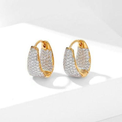 Luxurious Sparkling Hoop Earrings