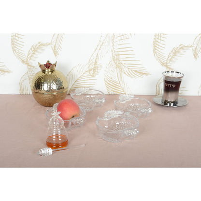 APPLE GLASS CUPS 16.5X12.2X4.5CM - SET OF 4