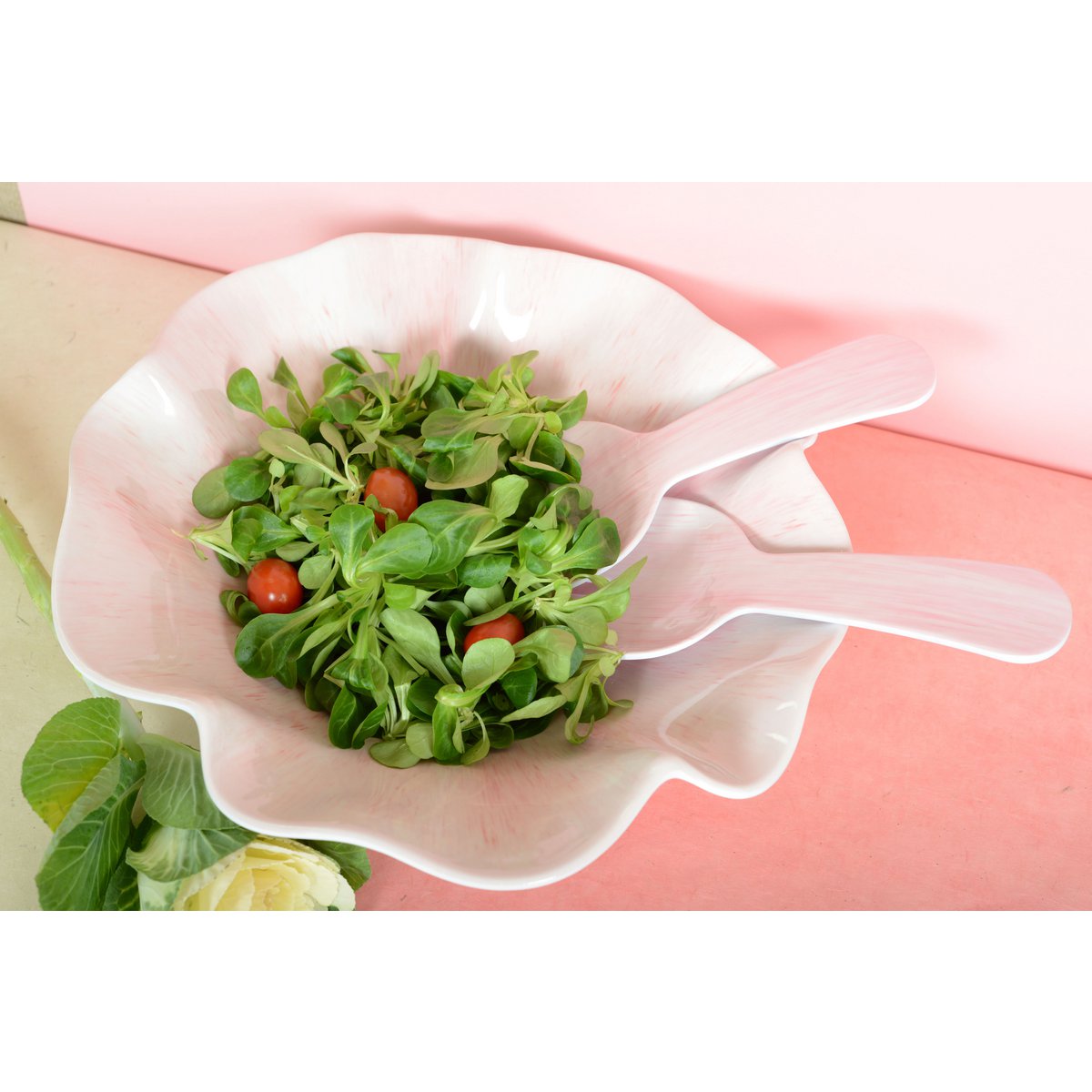 Rose salad covers in Melamine 27x9.5x1cm