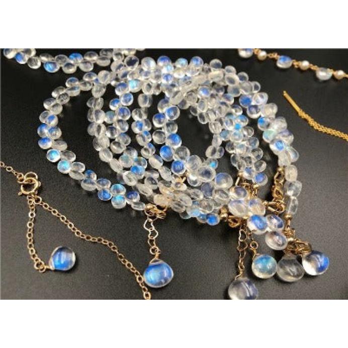 Sri Lanka Moonstone Waterdrop Beads Bracelet