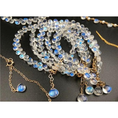 Sri Lanka Moonstone Waterdrop Beads Bracelet