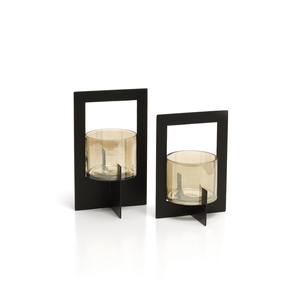 The Hurricane Framed Candle Holder - Black - M