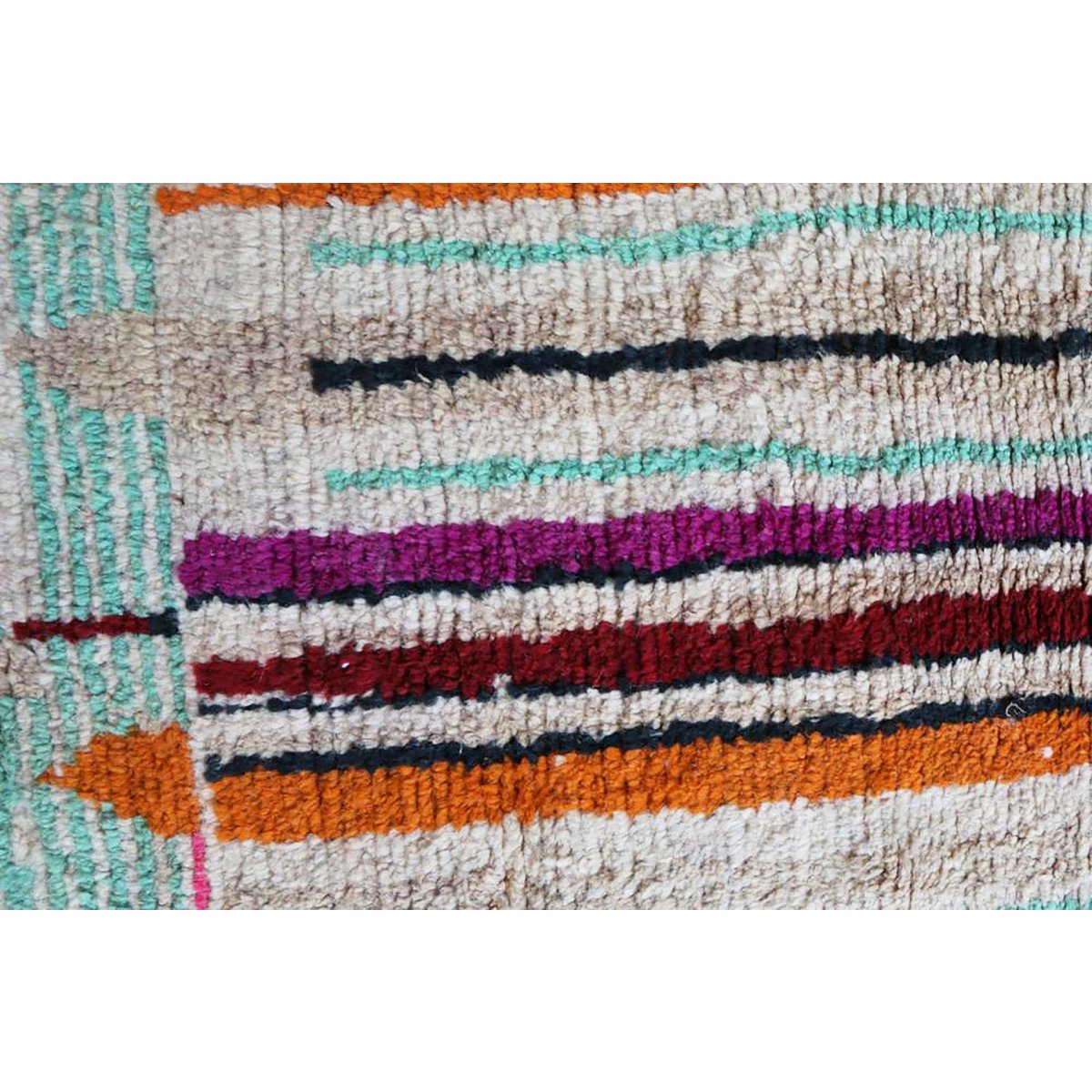 Pure wool Moroccan Berber hallway rug 75 x 378 cm