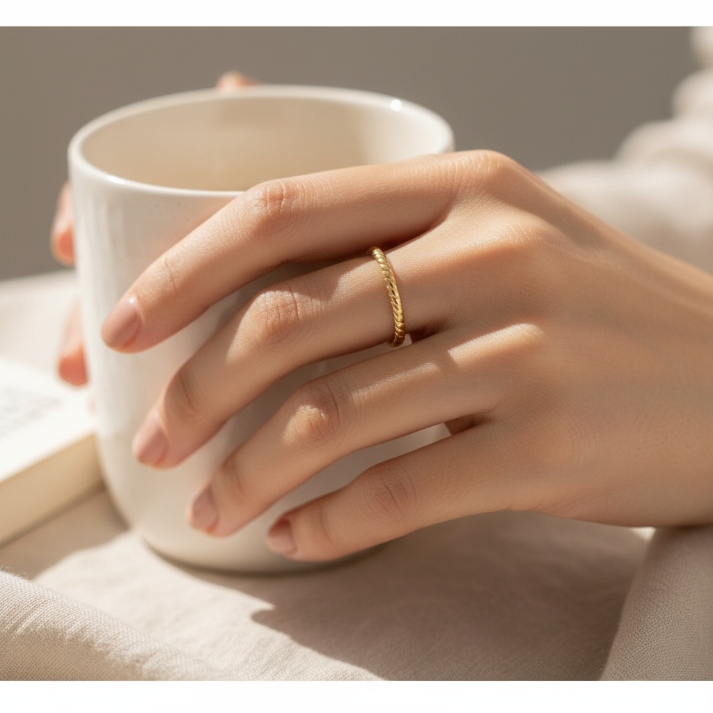 Croissant Ring - Gold