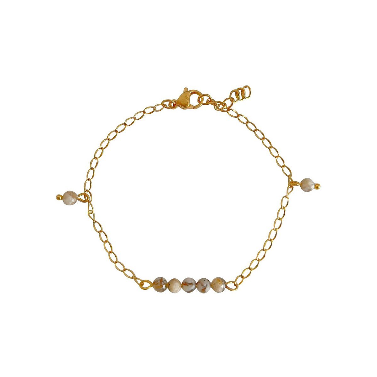 Zebra Feldspar Bracelet - Gold