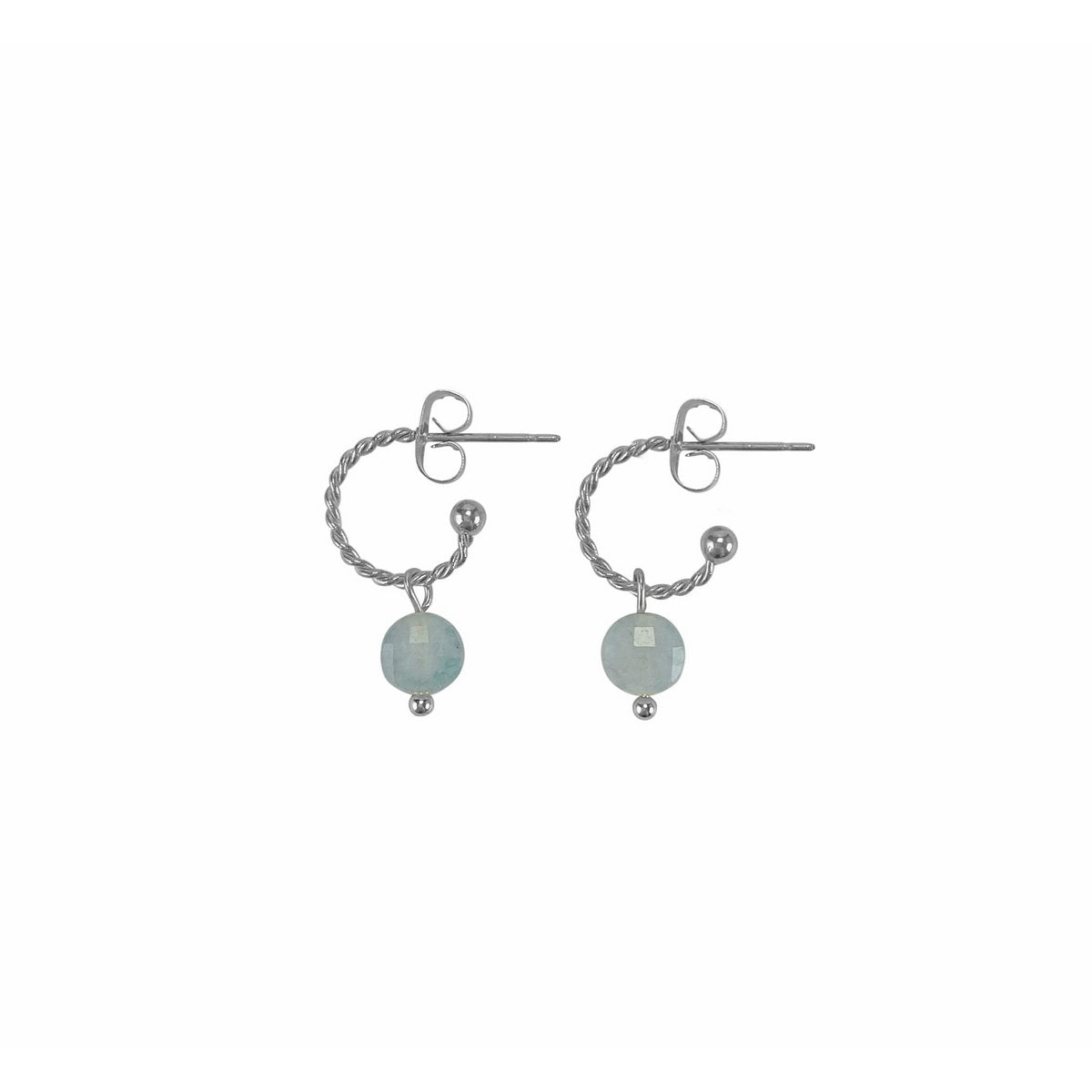 Earrings Aquamarine - Silver