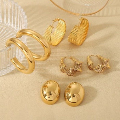 Bold Chic Large Golden Hoop Earrings