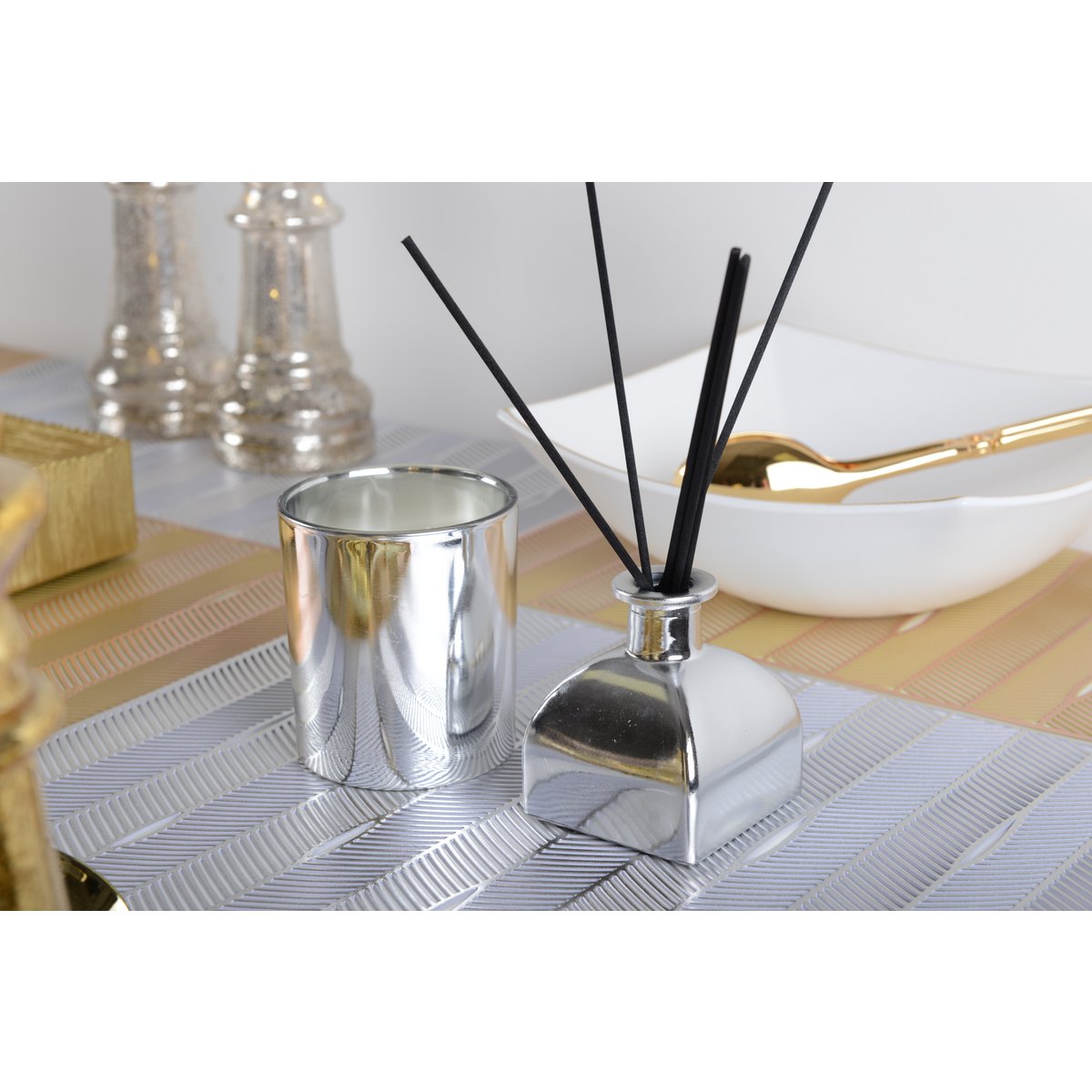 CANDLE & ROOM PERFUME BOX SILVER FRESIA PERFUME