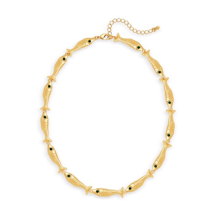 Vintage Cute Fish Link Necklace