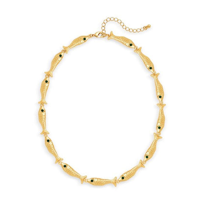 Vintage Cute Fish Link Necklace