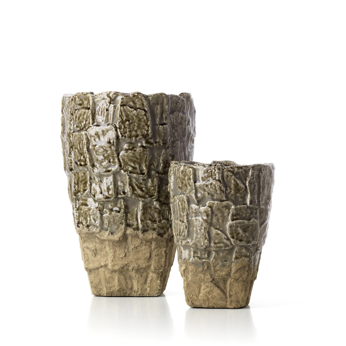 The Rock Texture Vase - Grey Stone - S