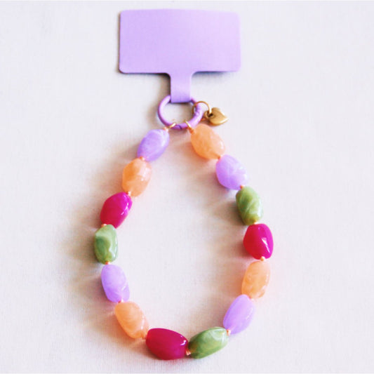 Phone cord nugget beads - multicolor