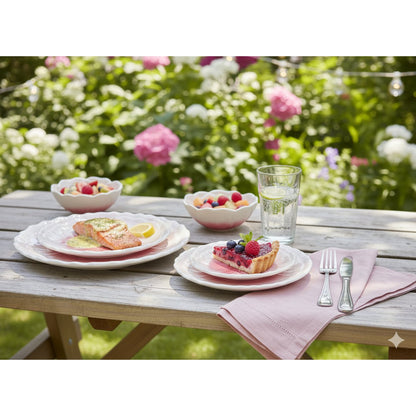 Capri pink dessert plate 20.5x20.5x2.5cm