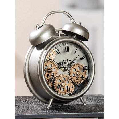 Floor/table clock round alarm clock H.25.5 cm