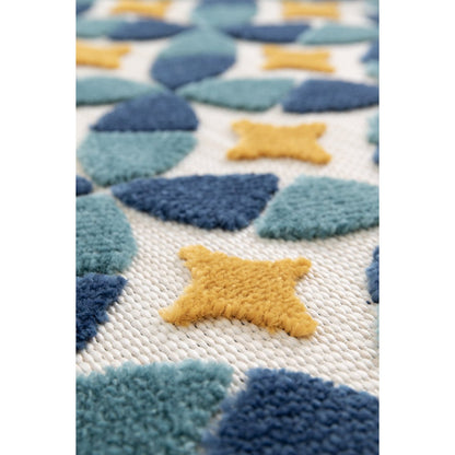 Indoor outdoor rug with sculpted effect LISBON