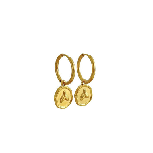 Mermaid Tail Earrings - Gold