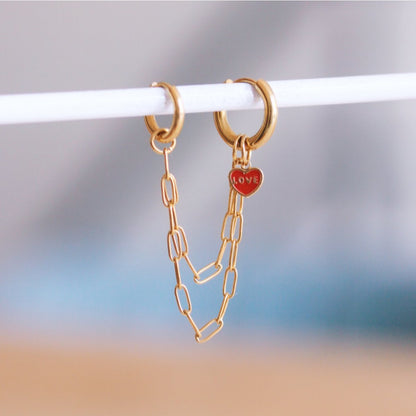 One-piece set – D-chain & red heart