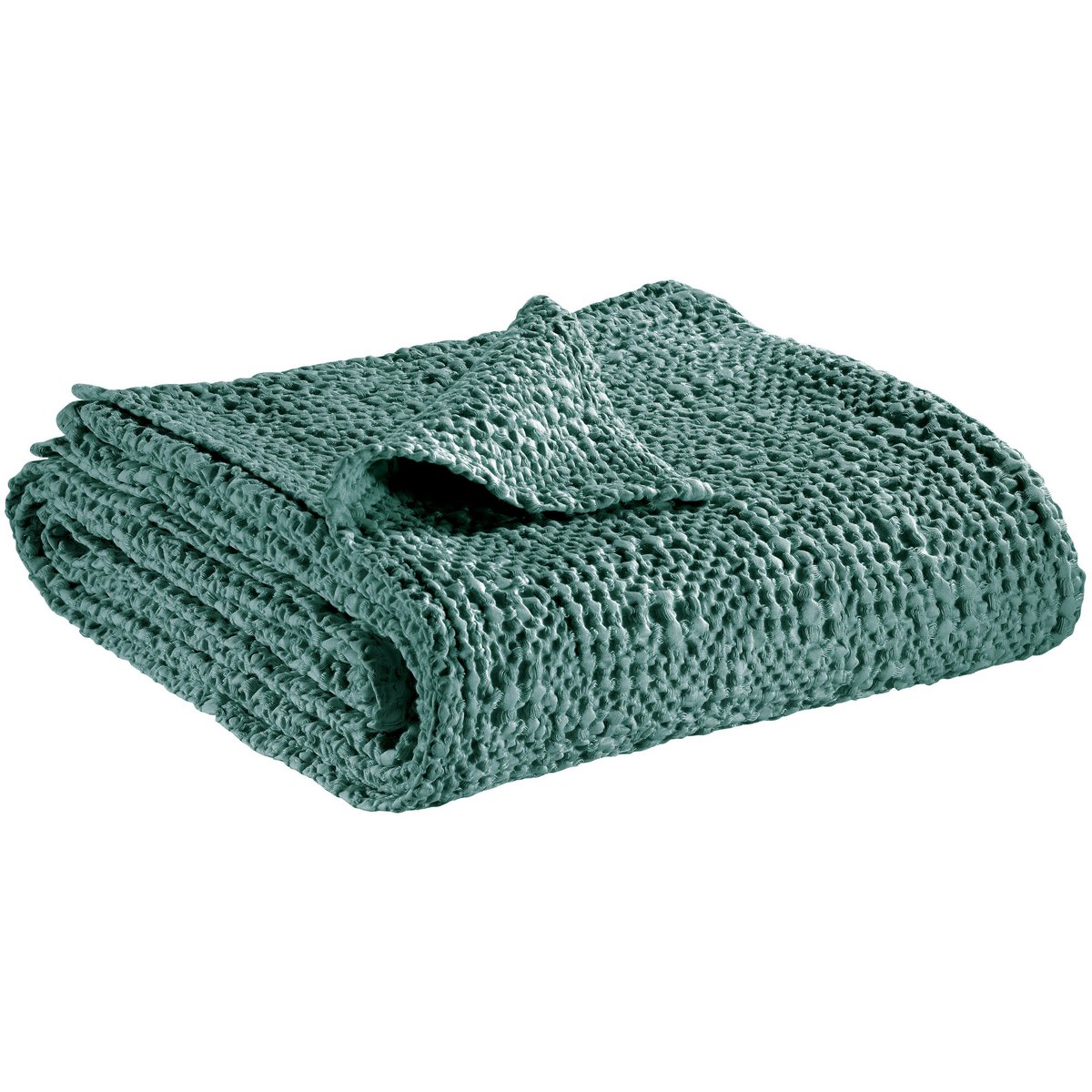 Stonewashed throw Tana Verdigris 260 x 260