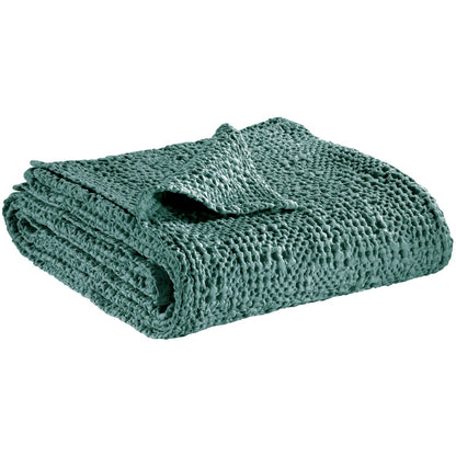 Stonewashed throw Tana Verdigris 260 x 260