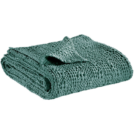 Stonewashed throw Tana Verdigris 260 x 260