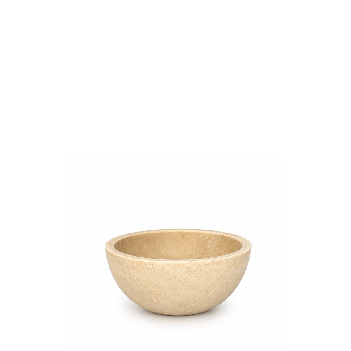 Travertine effect resin bowl 13x13x5.5cm