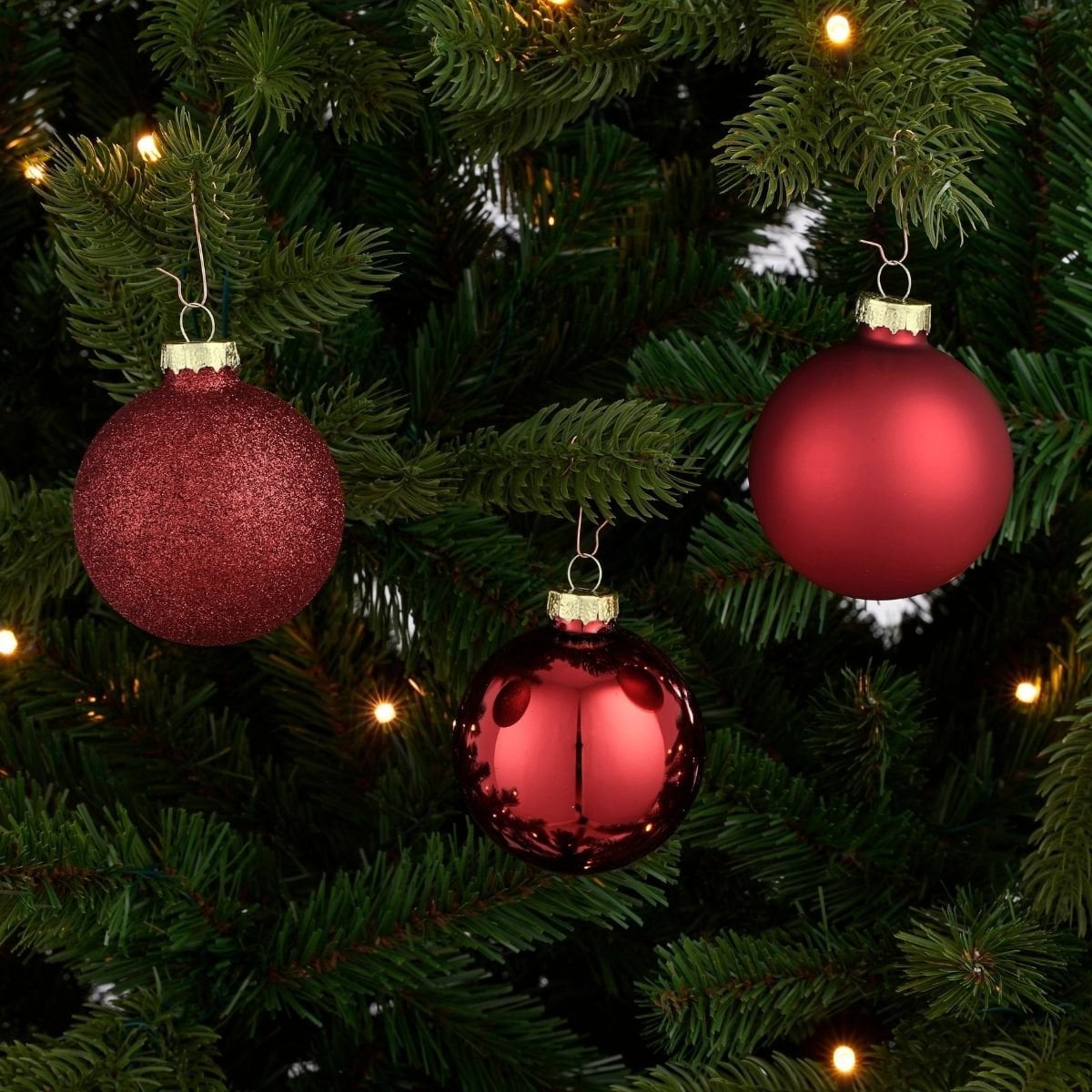 Christmas ball Glass baubles Red