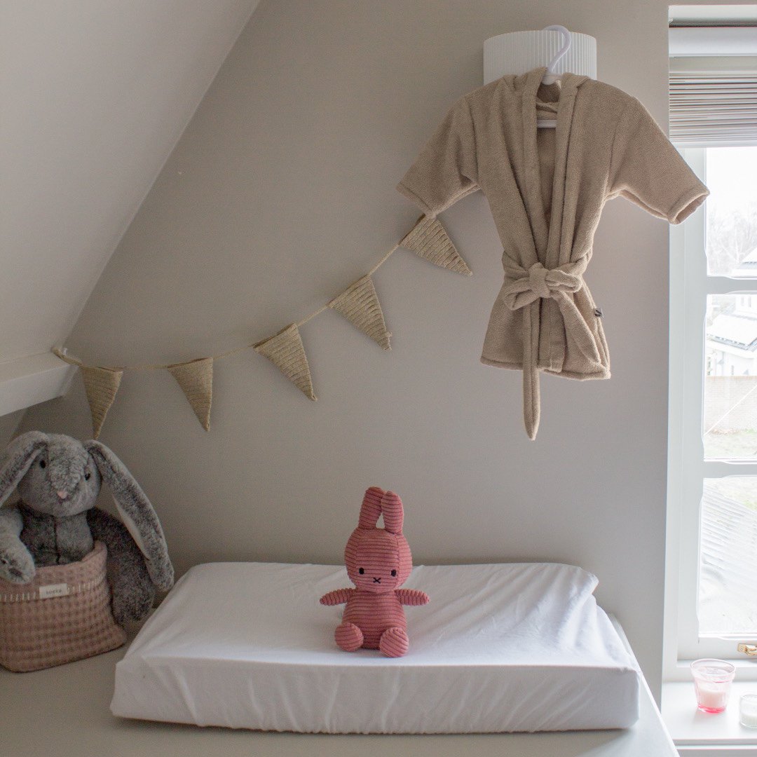 Baby bathrobe bamboo beige