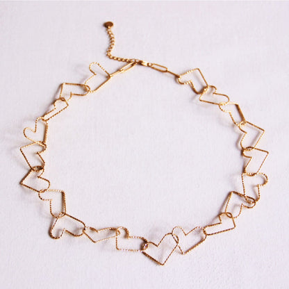 Linked hearts necklace 'large'