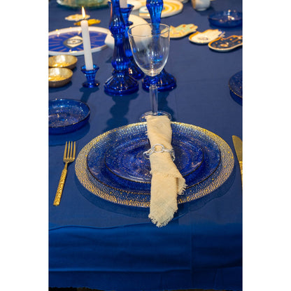 Wine glasses with blue diamond foot - Lot of 4