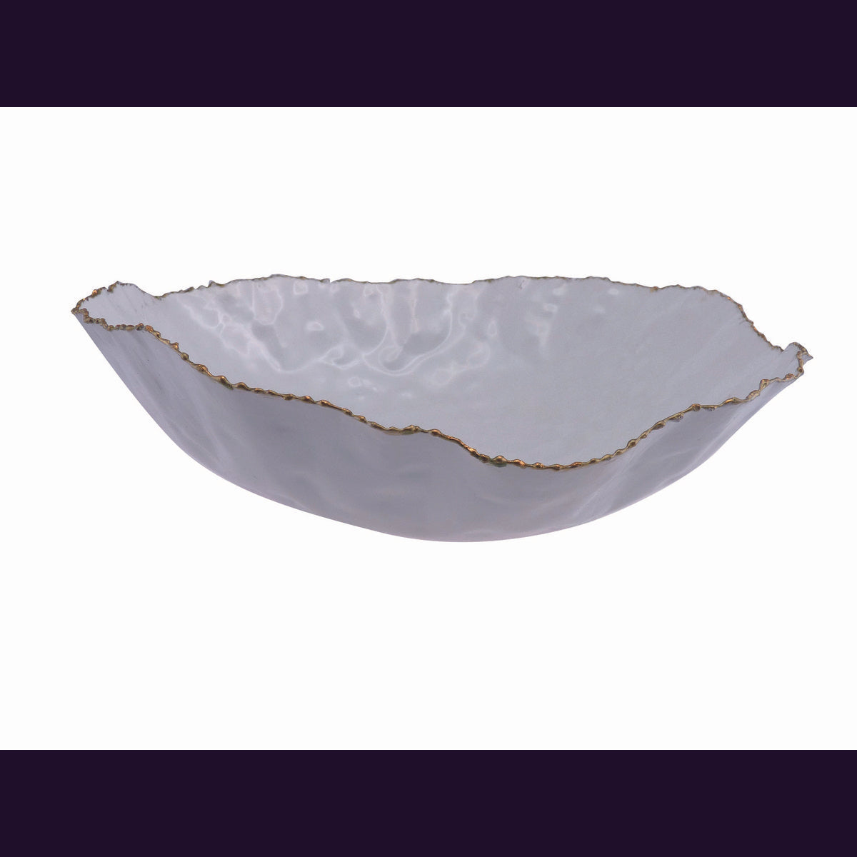 WHITE BOWL GOLD EDGE 38 CM EPURE