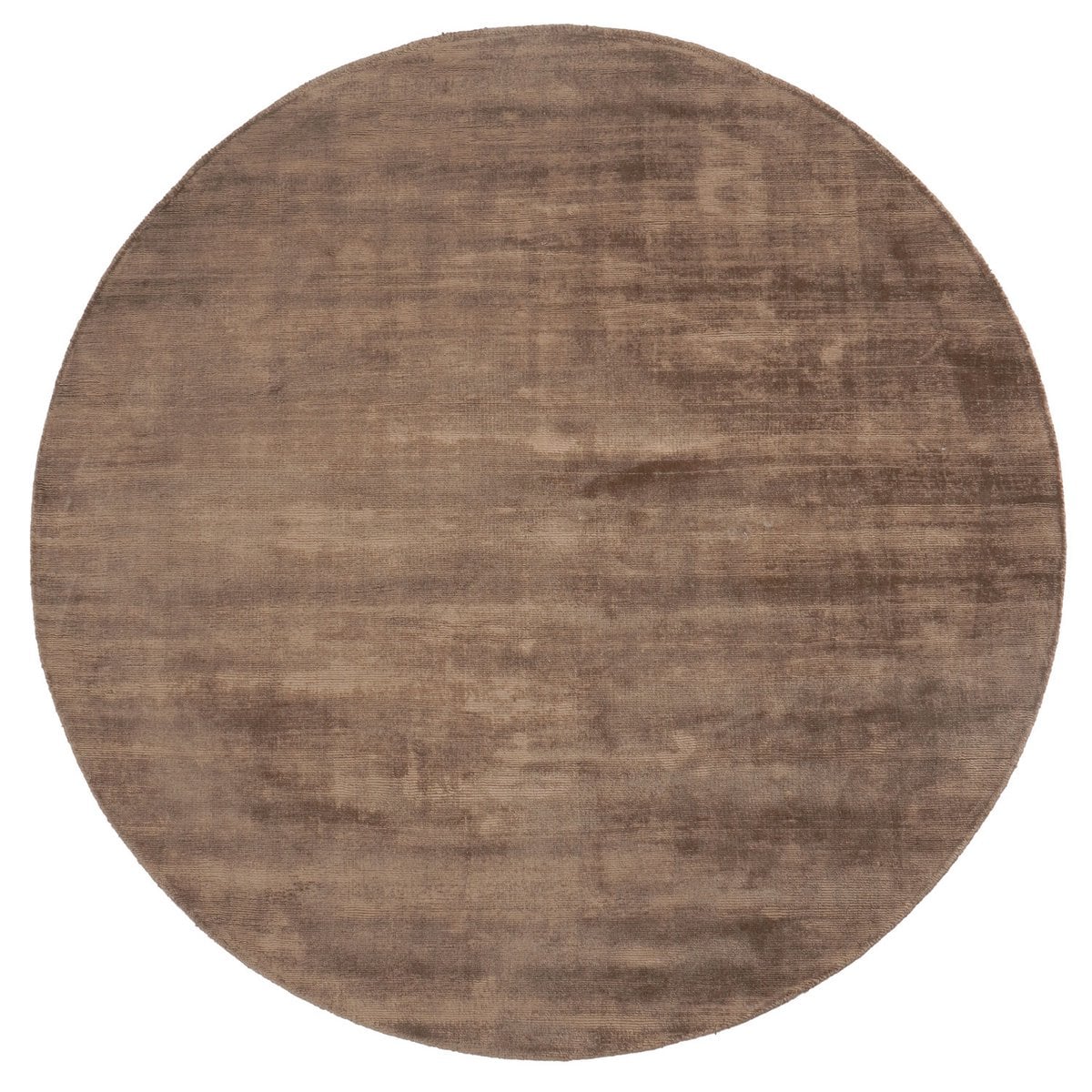 Rug Viscose Brown - Round ø160 cm