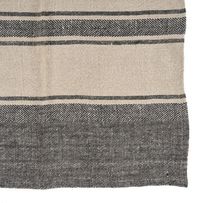 The Linen Smudge Kitchen Towel - Natural Black - 50x70