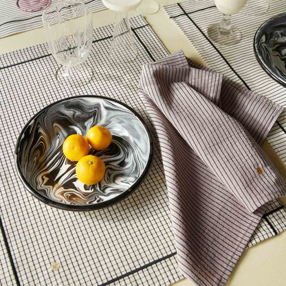 Lot de 2 serviettes de table Léonie Poivre rose 40 x 40