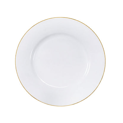 White dinner plate with gold edge 28cm
