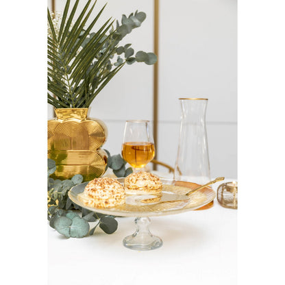 Golden pie dish 28x28x13cm - Sun