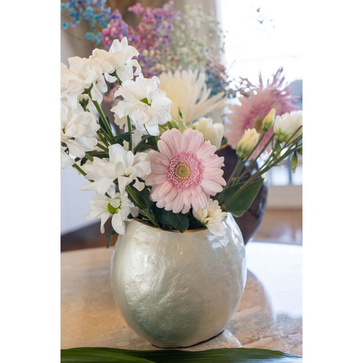 Vase ovale blanc 15x10x12.5cm