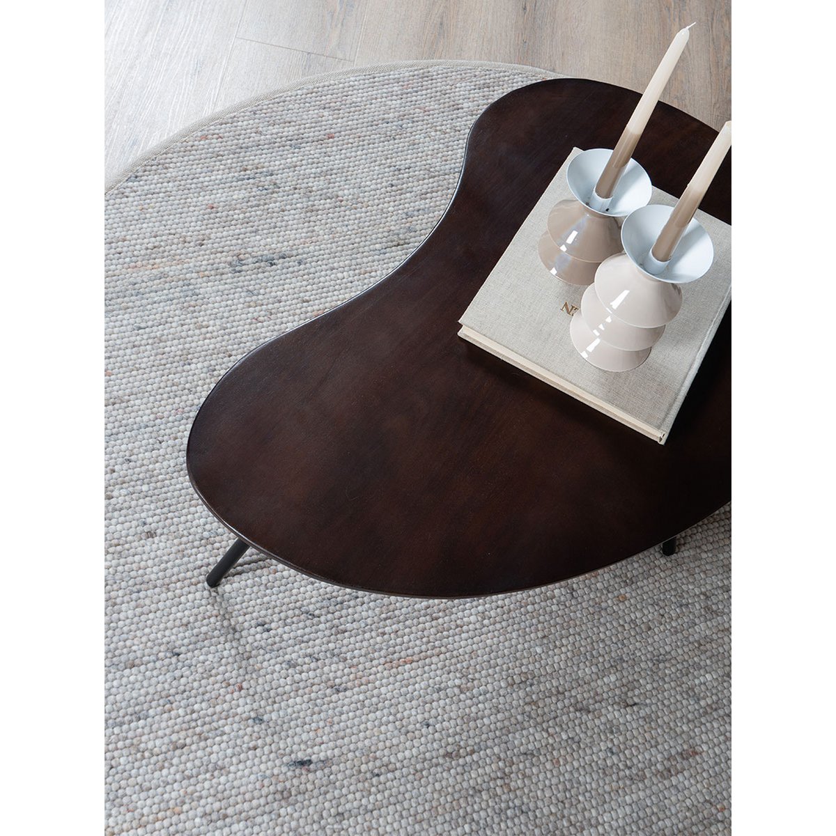 Rug Scott Dark Beige Round ø160 cm
