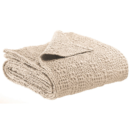 Tana Cream stonewashed throw 180 x 260