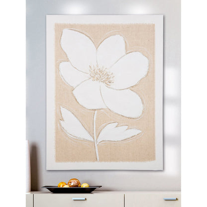 Picture rectangular flower on cloth H.80 cm