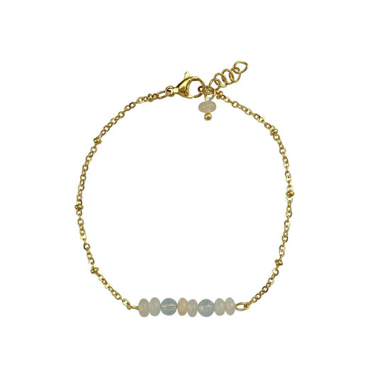 Bracelet Aquamarine & Aventurine - Gold