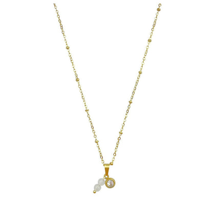 Necklace Moonstone & Diamond - Gold